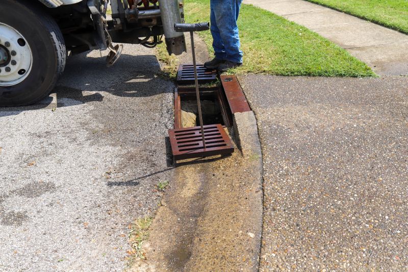 Construction Site with Drainage Equipment